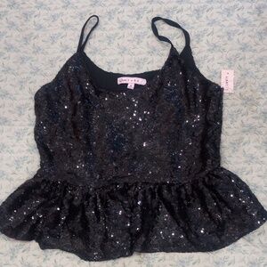 Crave Fame Black Sequin Shirt